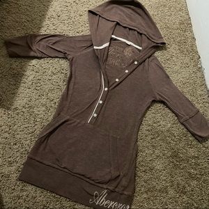 Vintage Y2K Abercrombie and Fitch Hooded Button Up T Shirt Bella Swan Twilight